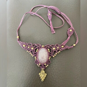 Rose Quartz Bohemian Gypsey Necklace